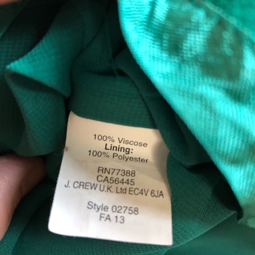 J. CREW GREEN DRESS - Picture 9 of 9